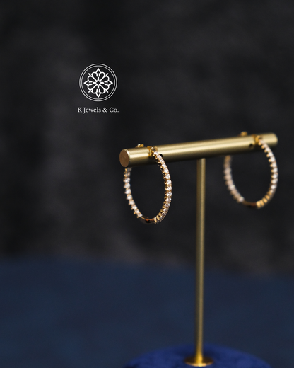 Diamond Loop Earrings