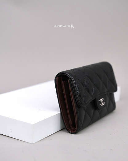 Chanel Classic Flap Large Wallet Black SHW