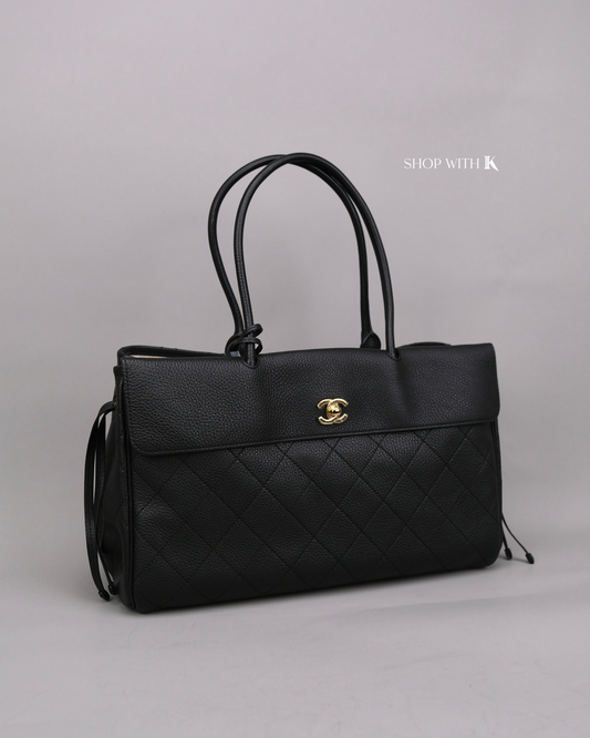 Chanel Eastwest Tote Medium Black GHW