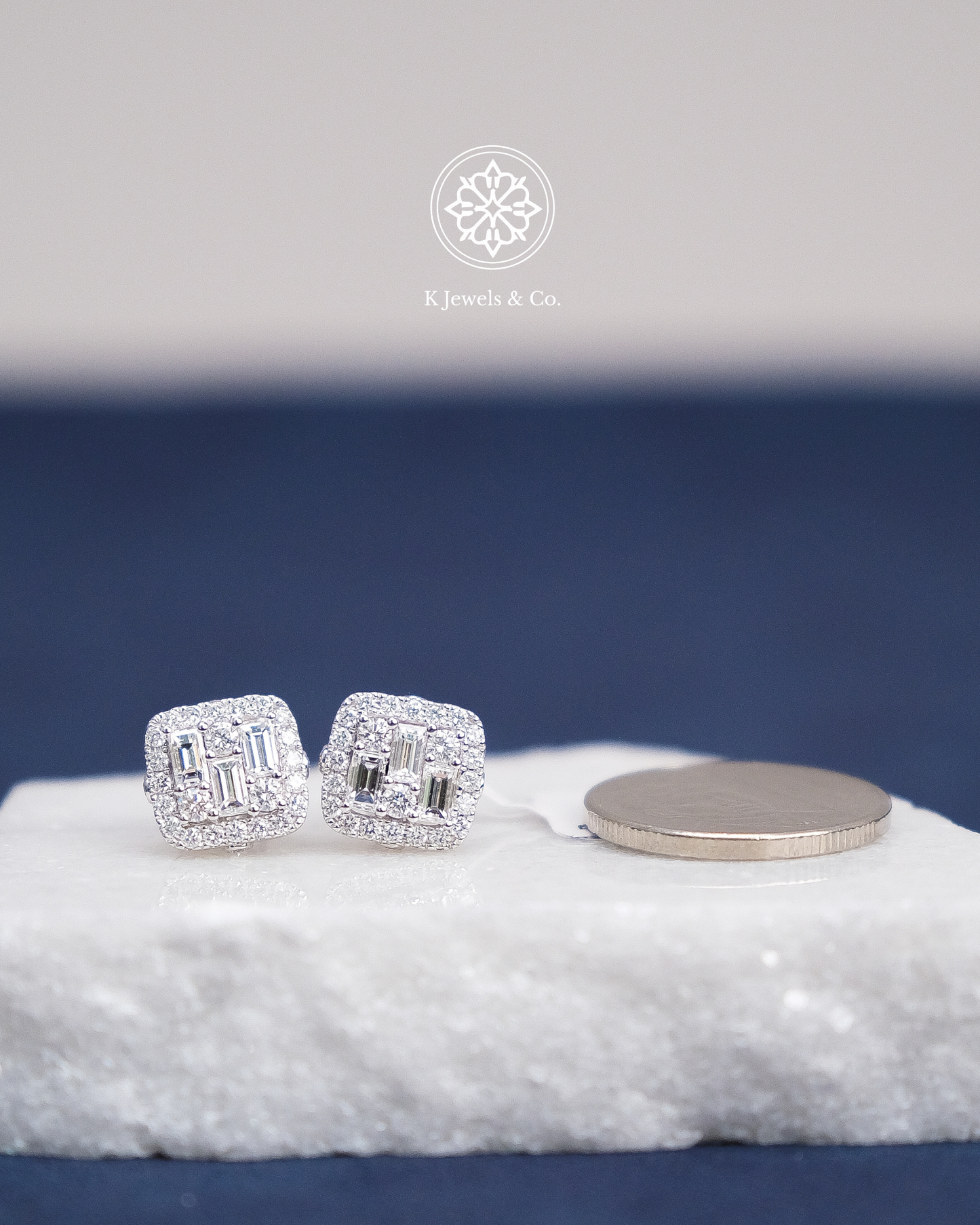 Emerald Illusion Diamond Earrings