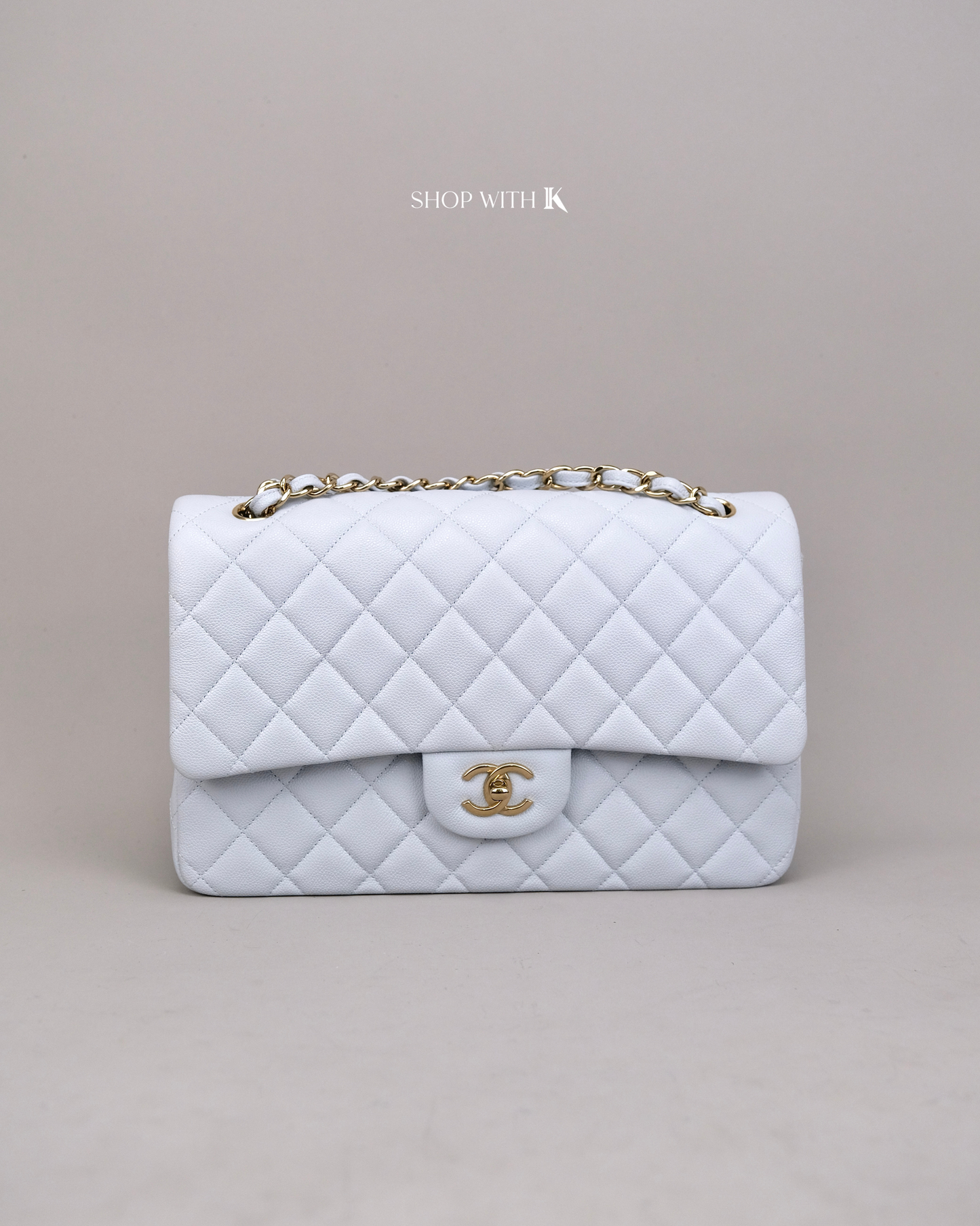 Chanel Classic Jumbo Flap Light Blue
