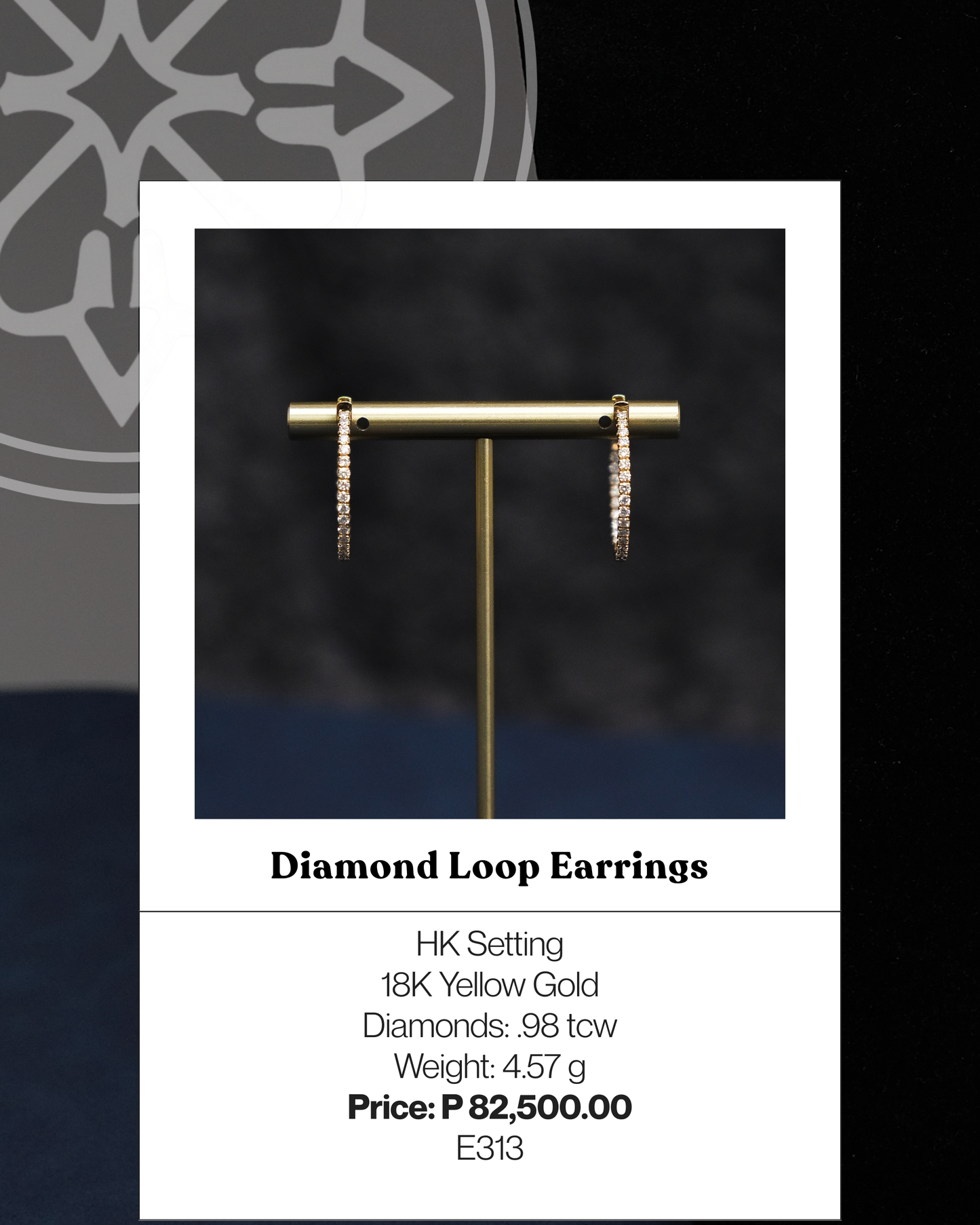 Diamond Loop Earrings