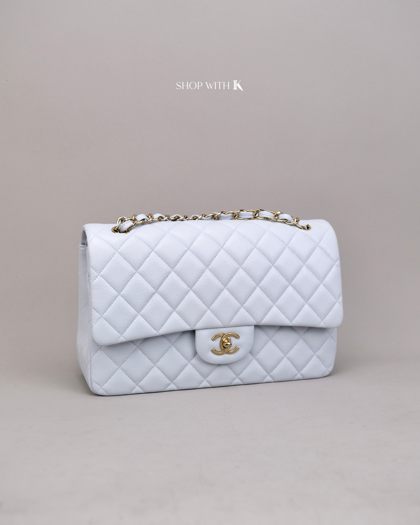 Chanel Classic Jumbo Flap Light Blue