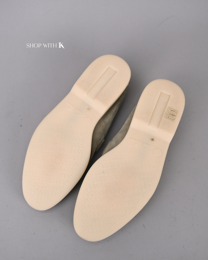 Loro Piana Summer Charms Walk Suede Dried Taragon