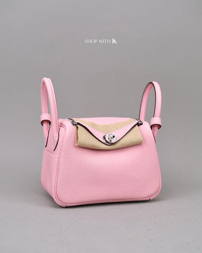 Hermes Mini Lindy Rose Sakura PHW