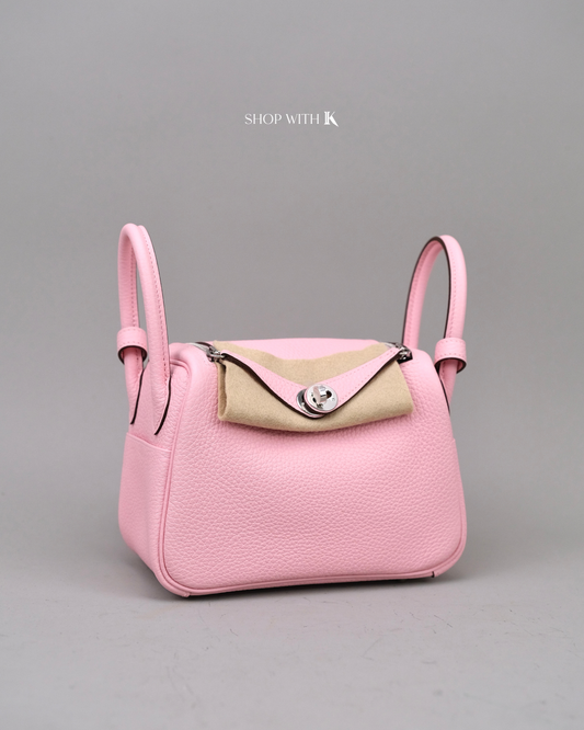 Hermes Mini Lindy Rose Sakura PHW