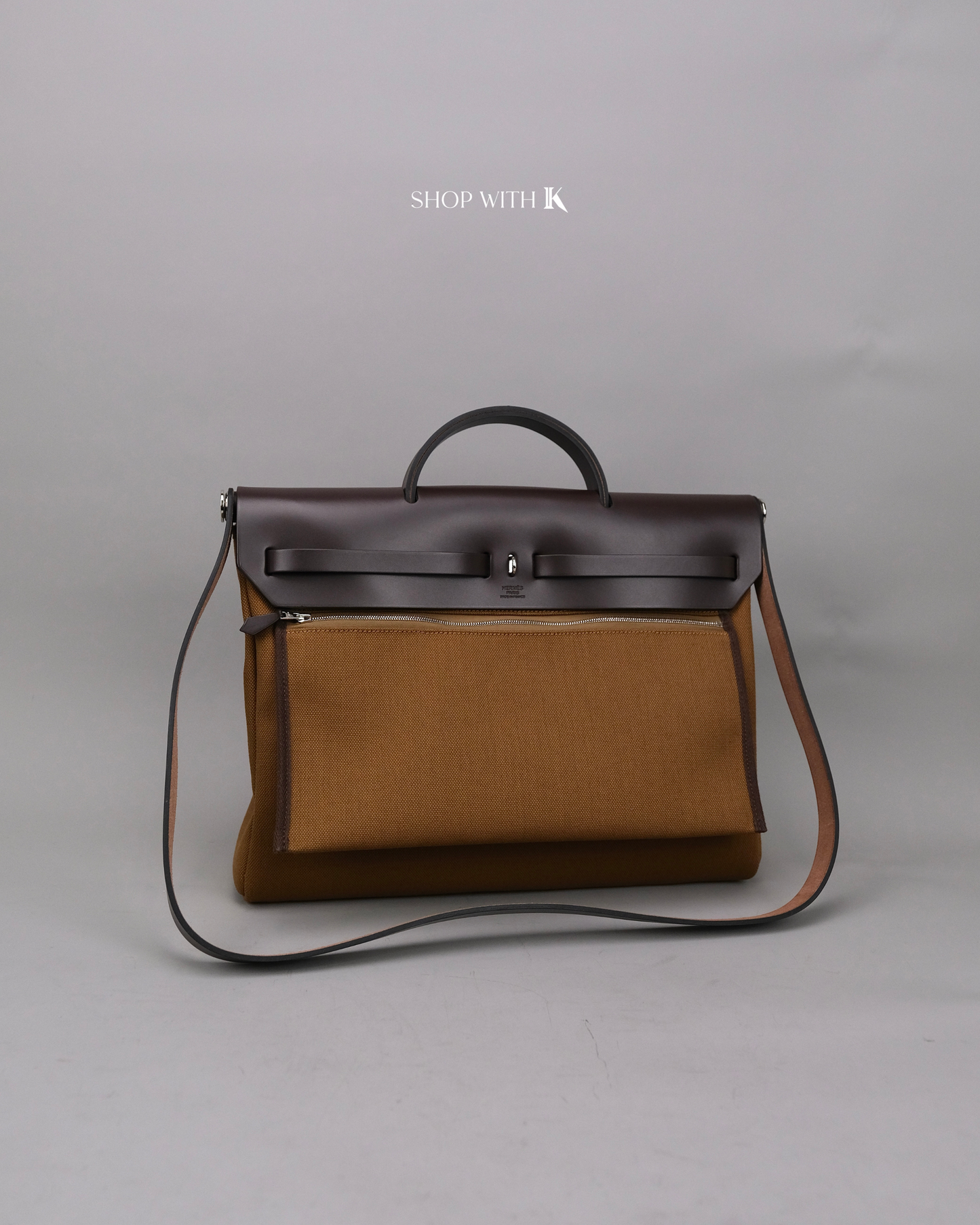 Hermes Herbag 39 Gold and Ebene PHW