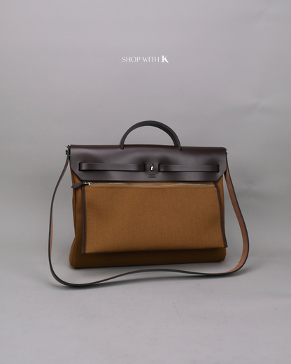 Hermes Herbag 39 Gold and Ebene PHW
