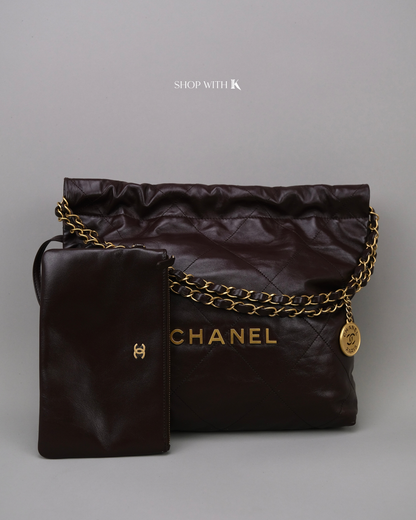 Chanel 22 Small Dark Brown