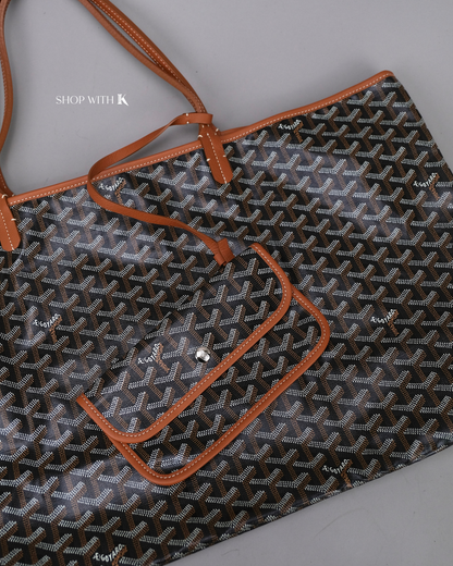 Goyard St. Louis GM Black/Tan