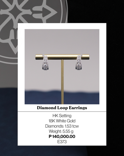 Diamond Loop Earrings