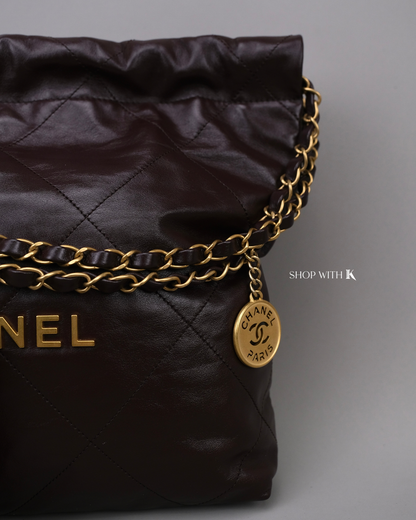 Chanel 22 Small Dark Brown