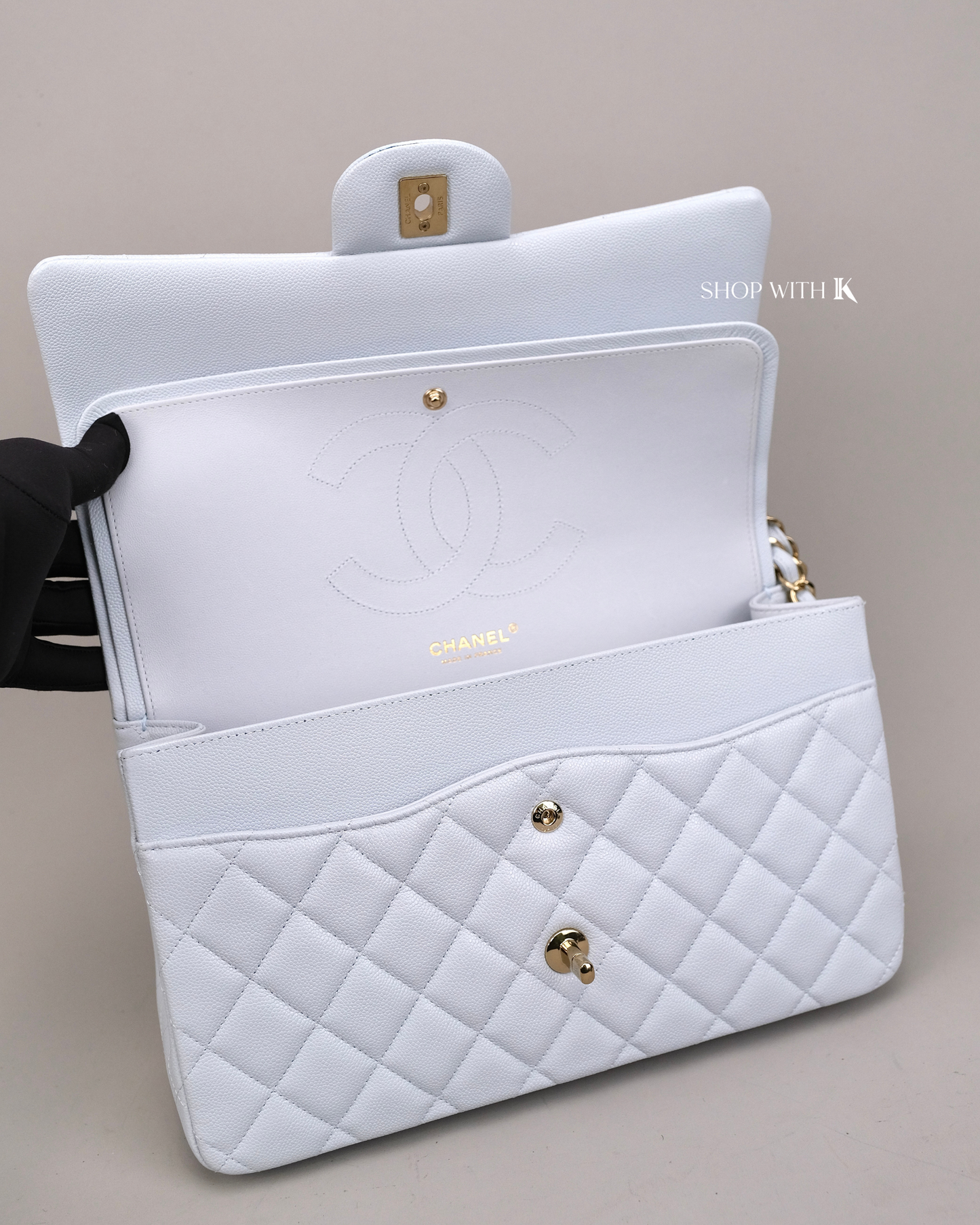 Chanel Classic Jumbo Flap Light Blue