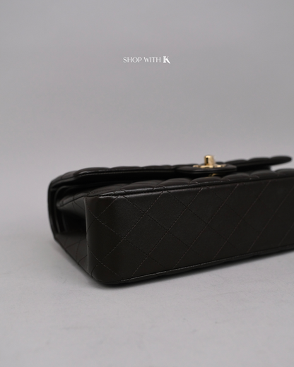 Chanel Classic Medium Flap Dark Brown GHW