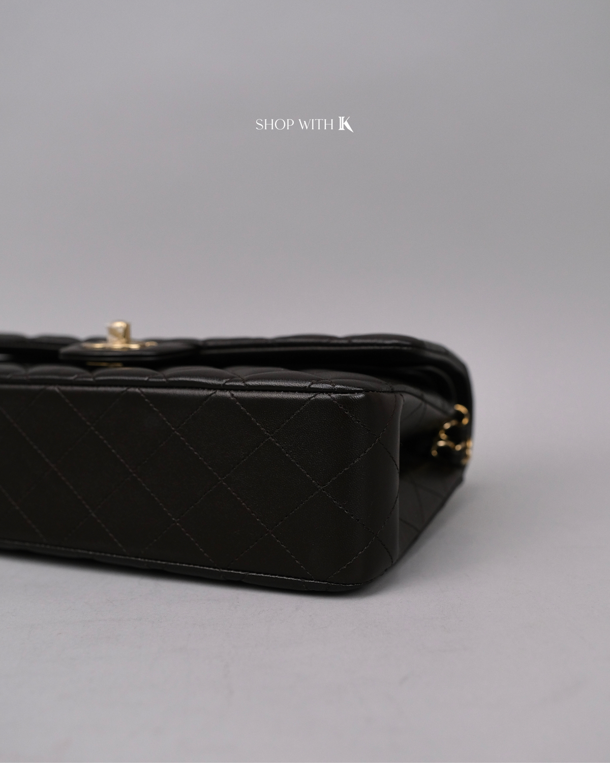 Chanel Classic Medium Flap Dark Brown GHW