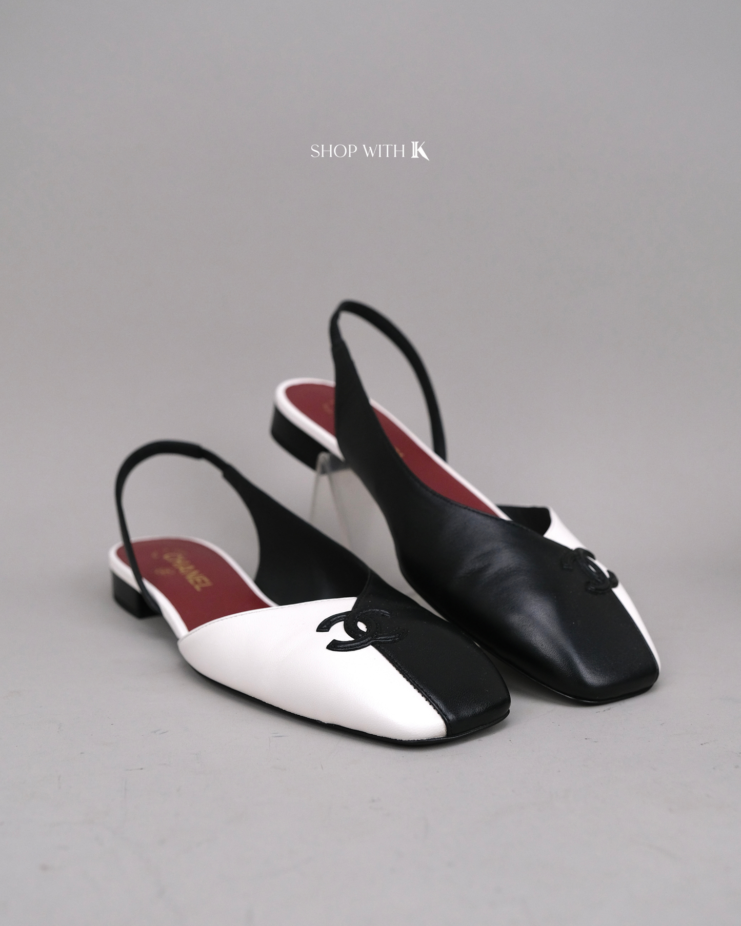 Chanel Slingback Two-Tone Black and White