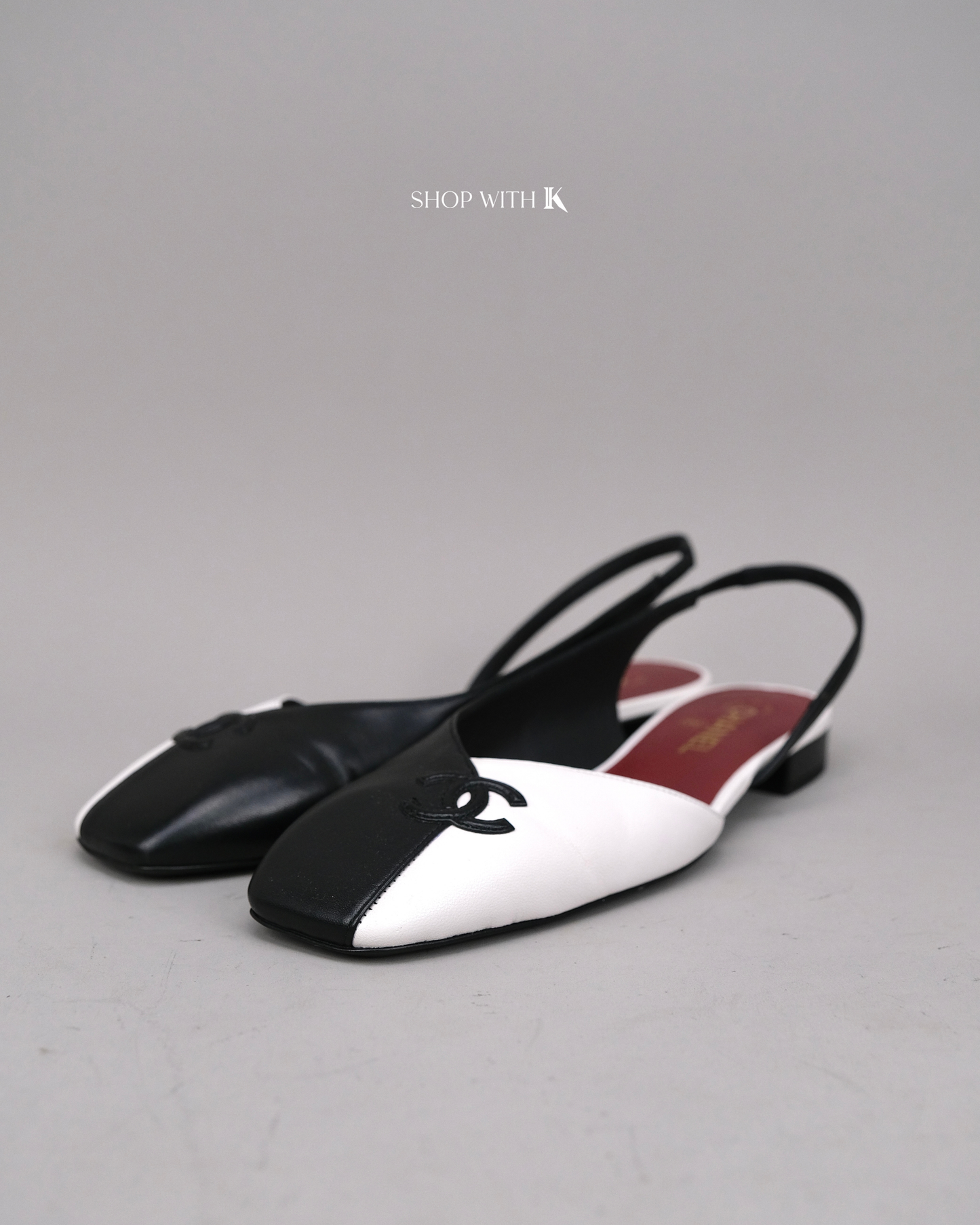 Chanel Slingback Two-Tone Black and White