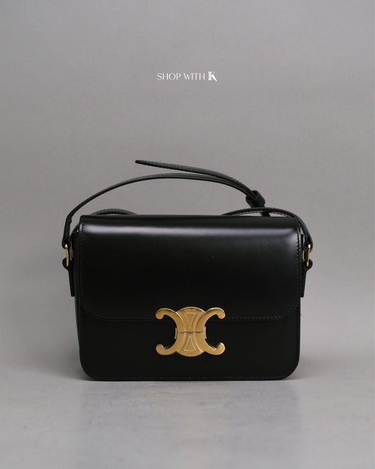 Celine Triomphe Black GHW