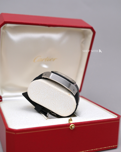 Cartier Santos Black Rubber Bezel 100