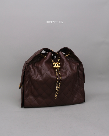 Chanel 25 Medium Dark Brown GHW