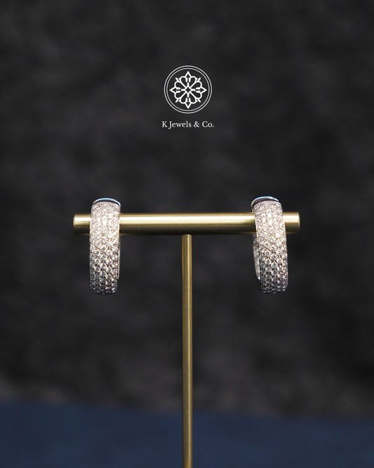 Diamond Loop Earrings