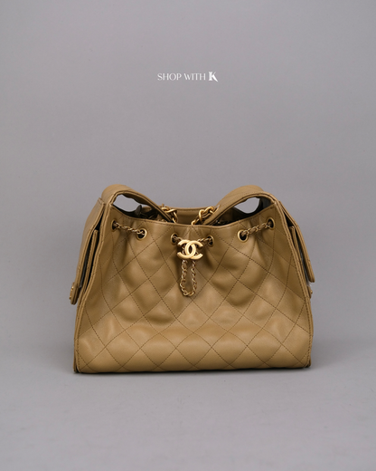 Chanel 25 Small Dark Beige