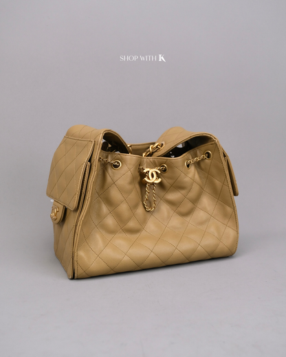 Chanel 25 Small Dark Beige