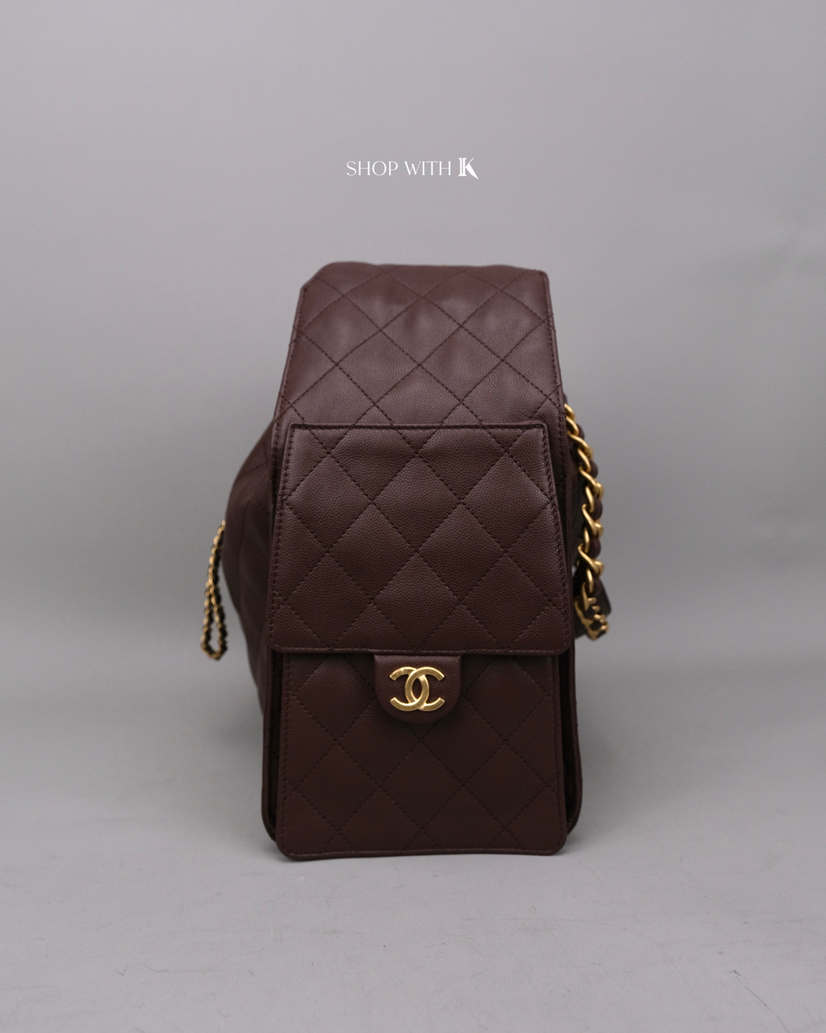 Chanel 25 Medium Dark Brown GHW