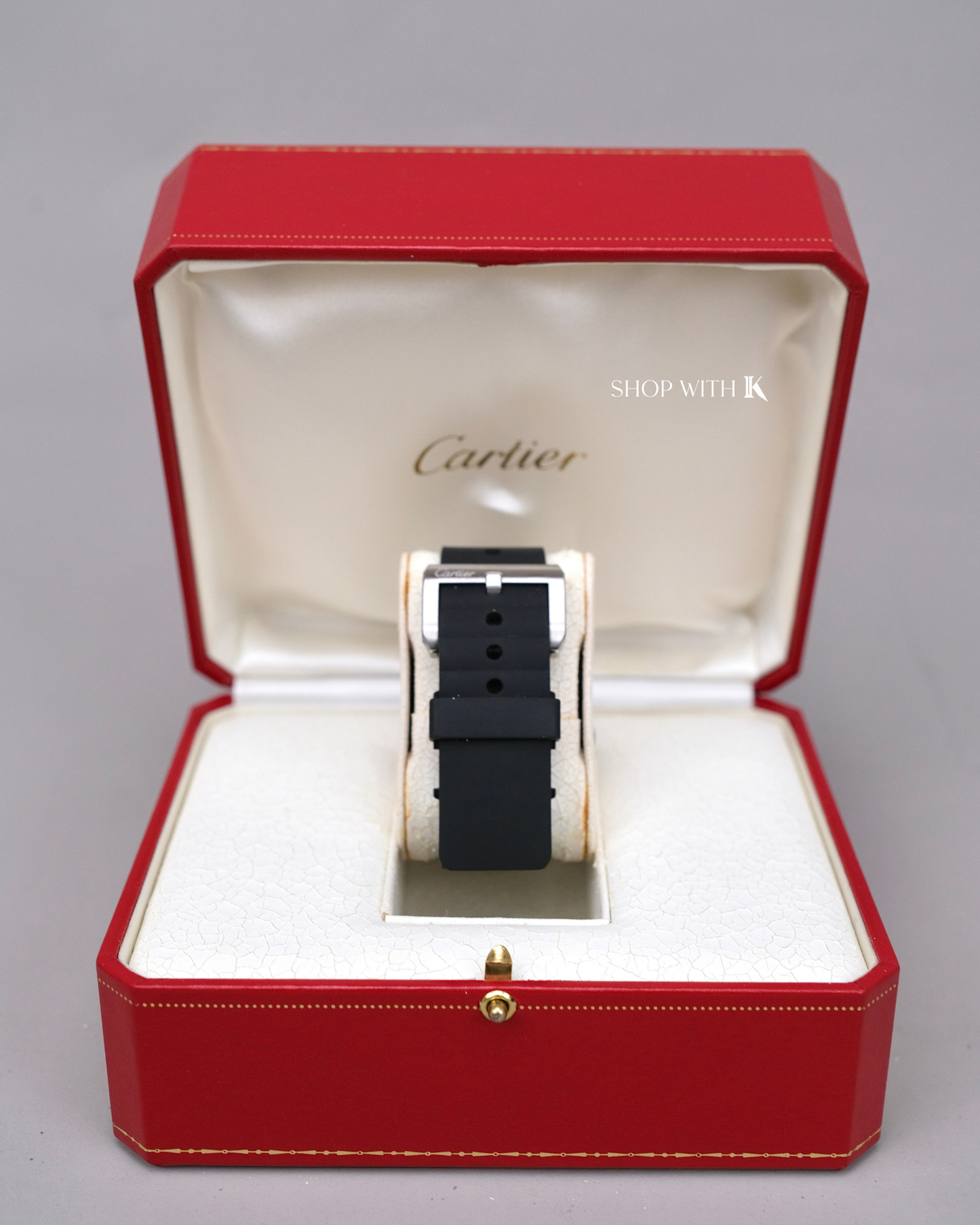 Cartier Santos Black Rubber Bezel 100