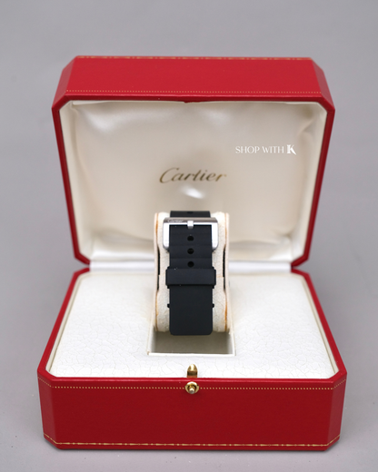 Cartier Santos Black Rubber Bezel 100