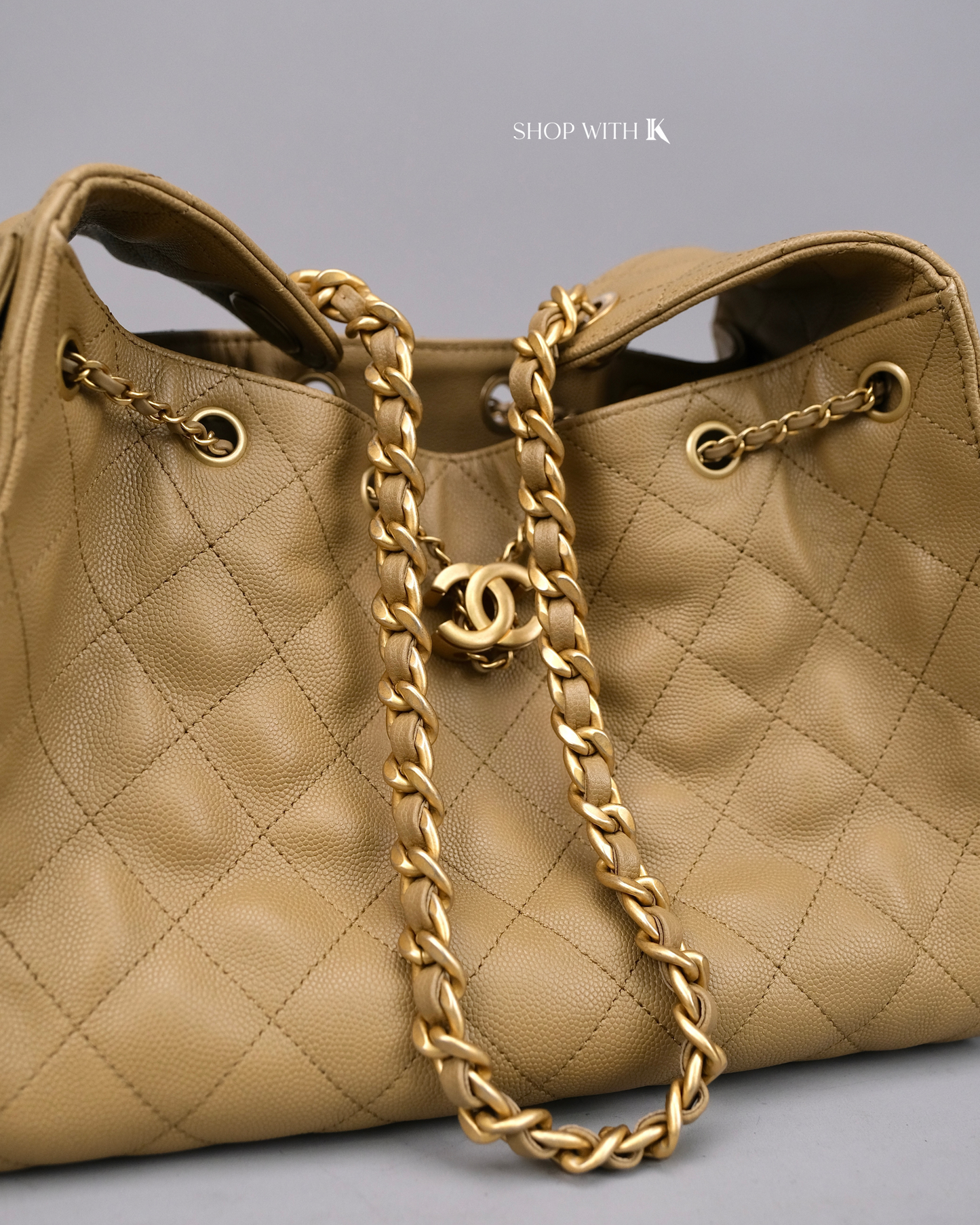 Chanel 25 Small Dark Beige