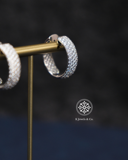 Diamond Loop Earrings