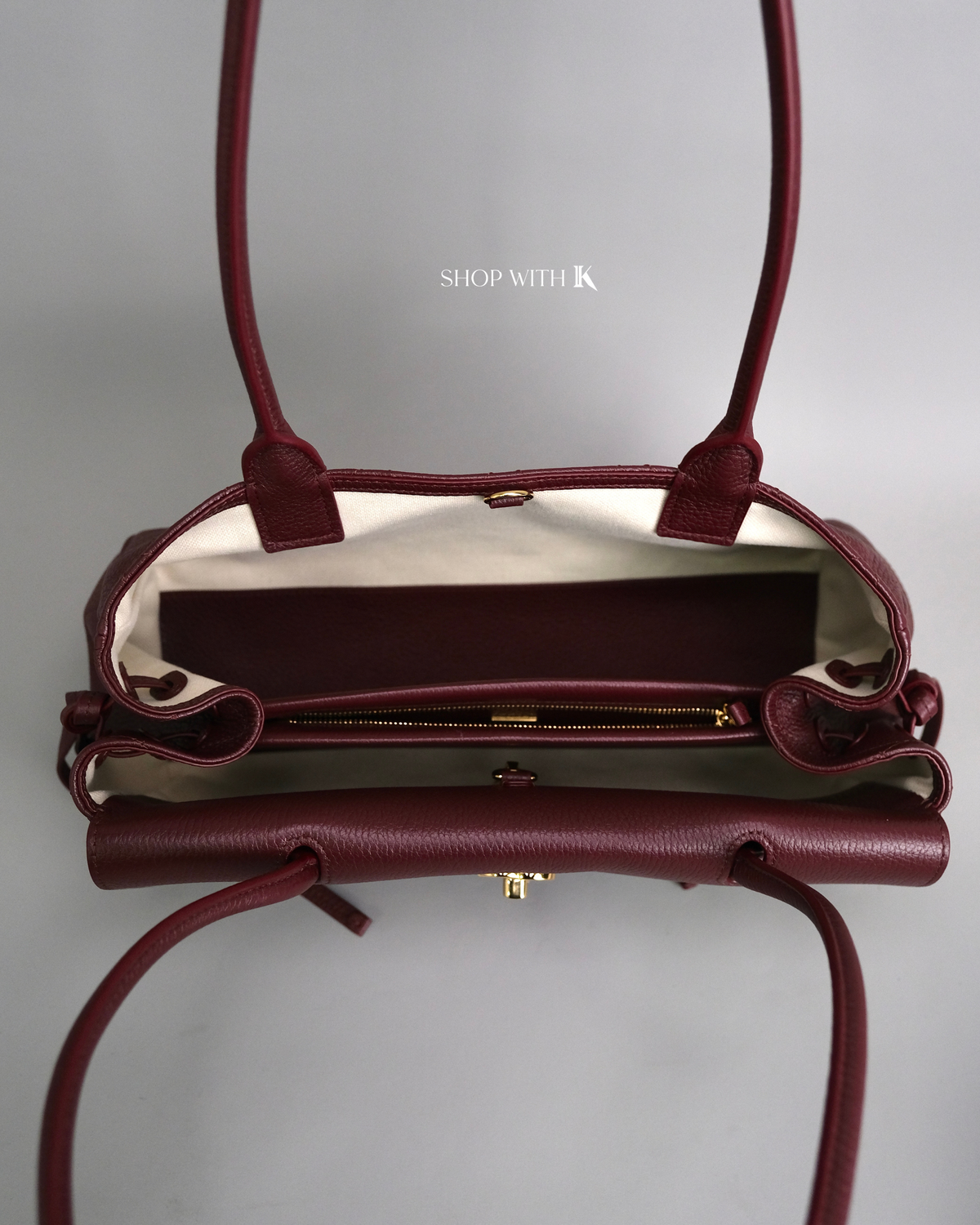 Chanel Eastwest Tote Burgundy GHW