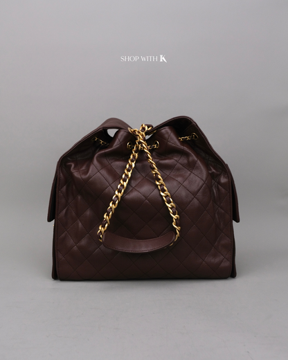Chanel 25 Medium Dark Brown GHW