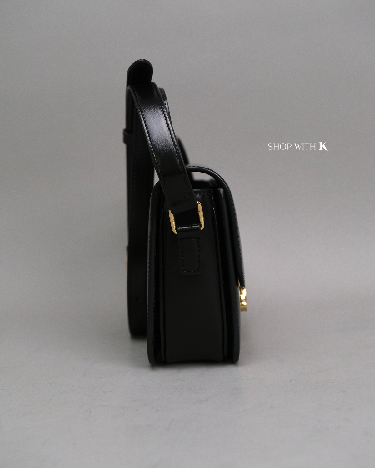 Celine Triomphe Black GHW