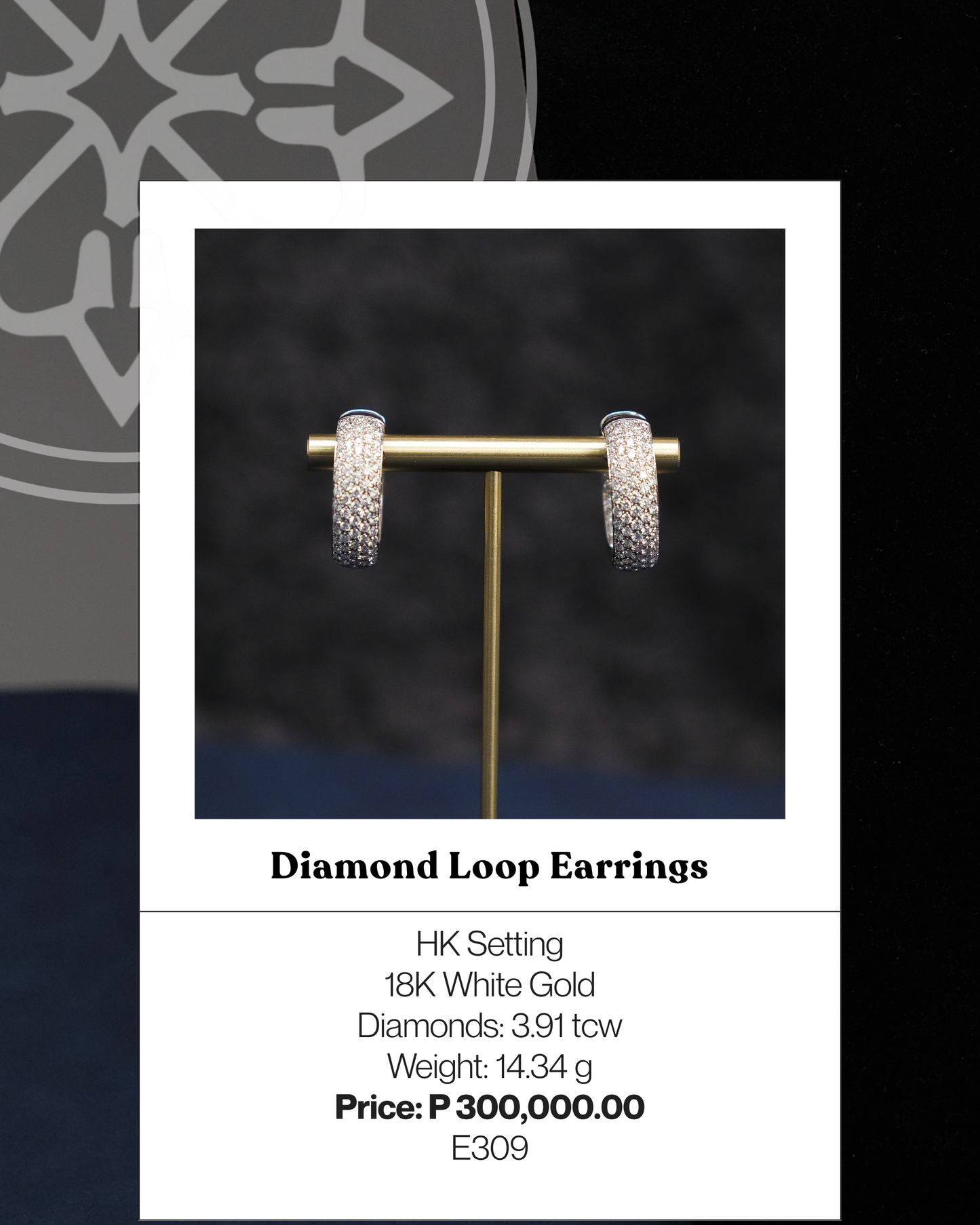 Diamond Loop Earrings