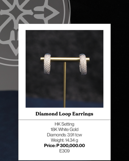 Diamond Loop Earrings