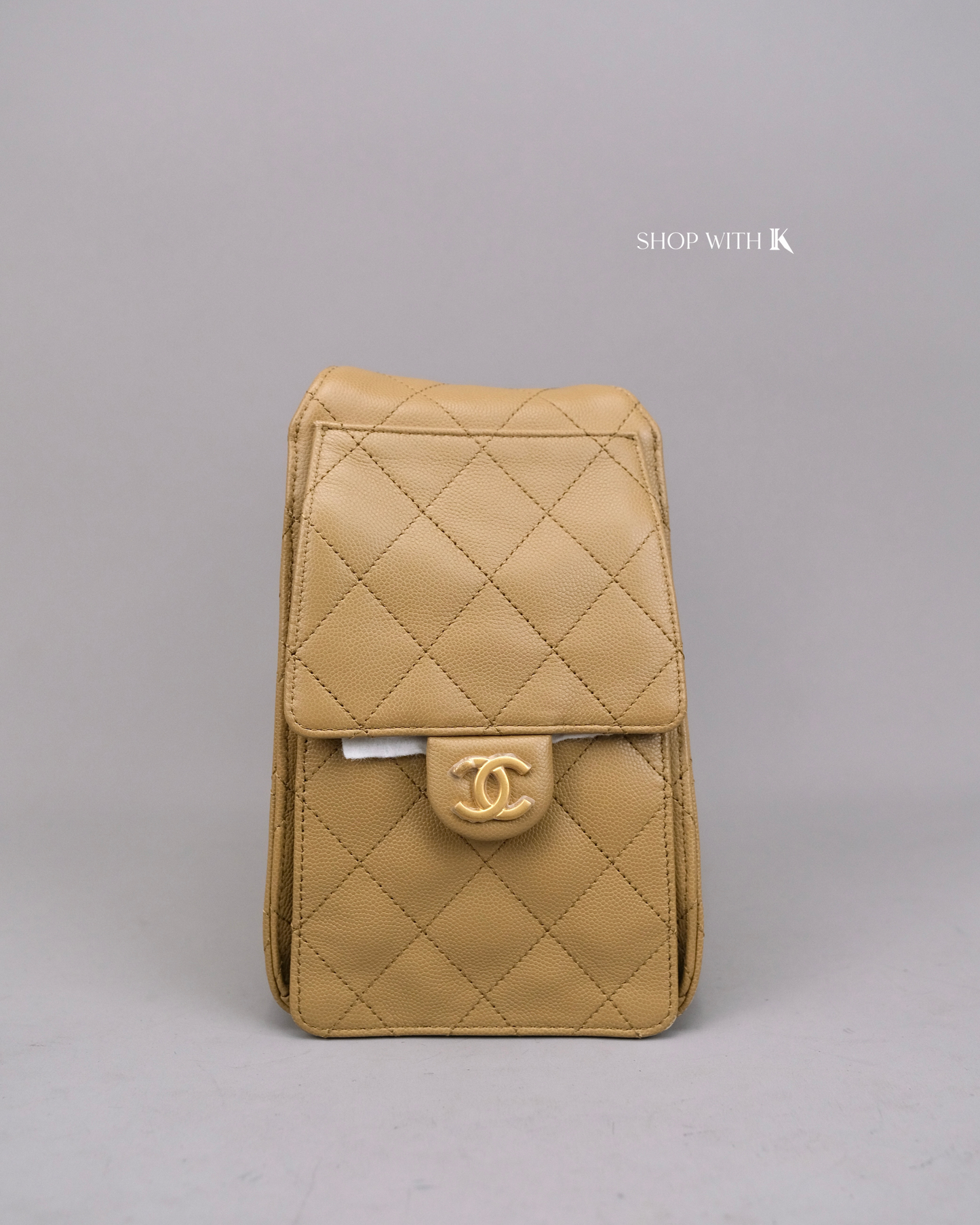 Chanel 25 Small Dark Beige