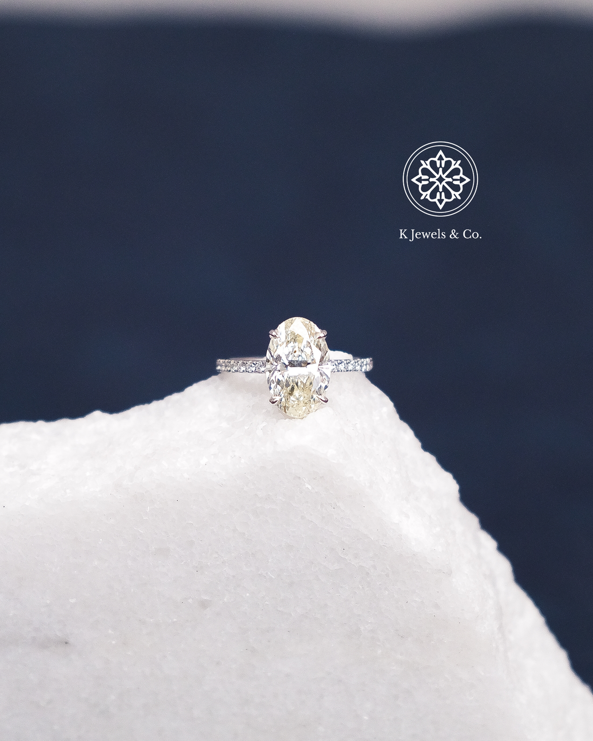 Diamond Oval Ring w/ GIA