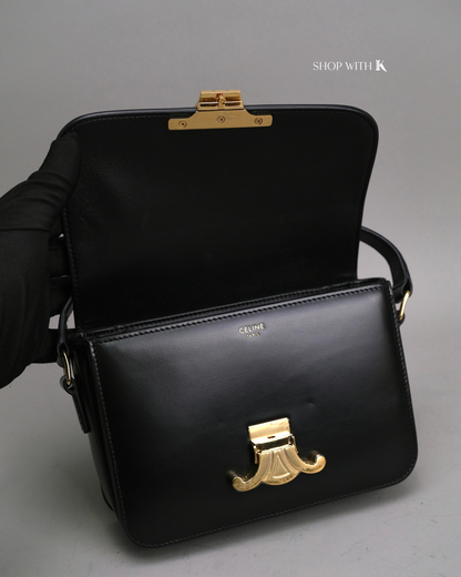 Celine Triomphe Black GHW