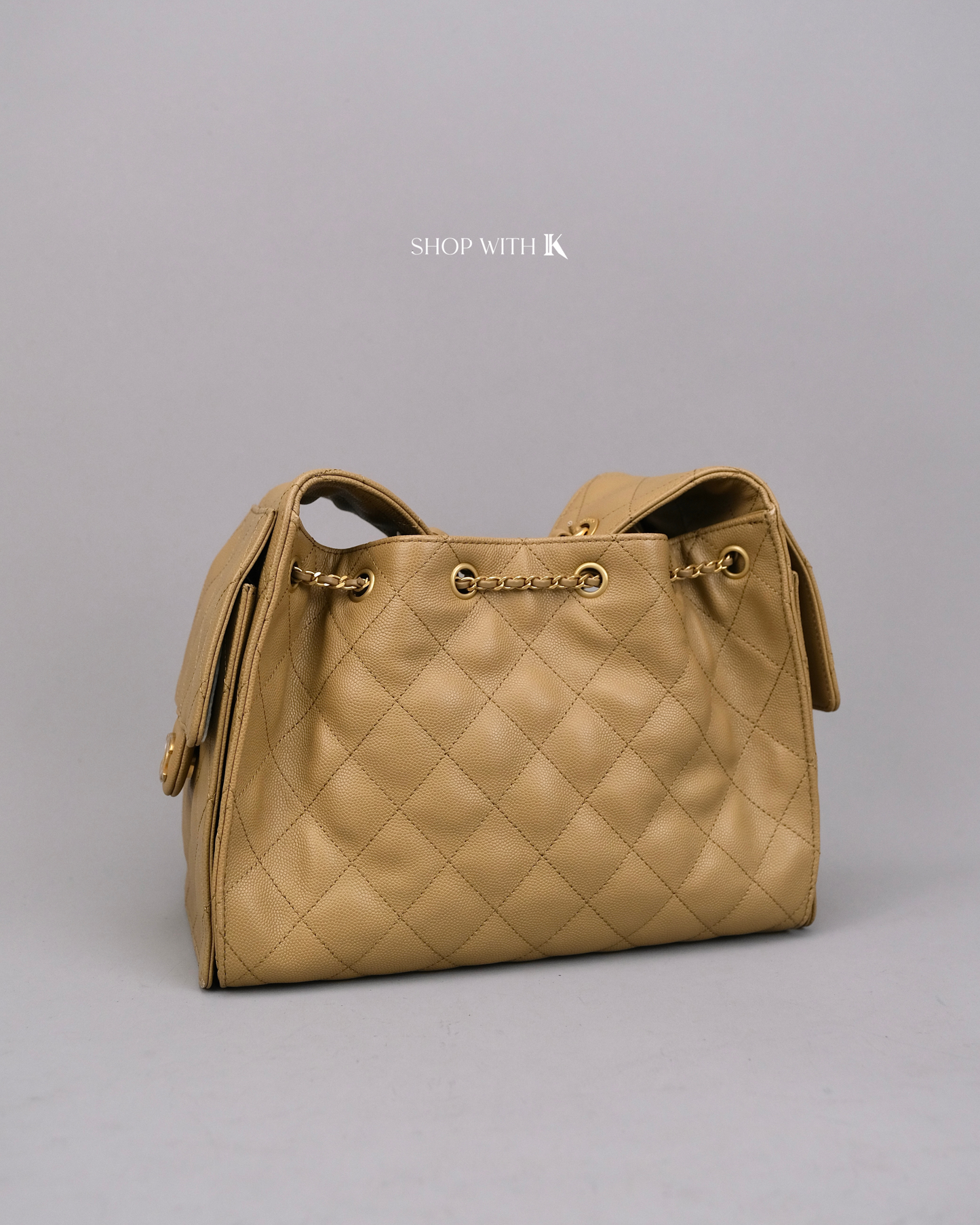 Chanel 25 Small Dark Beige