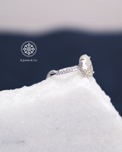 Diamond Oval Ring w/ GIA