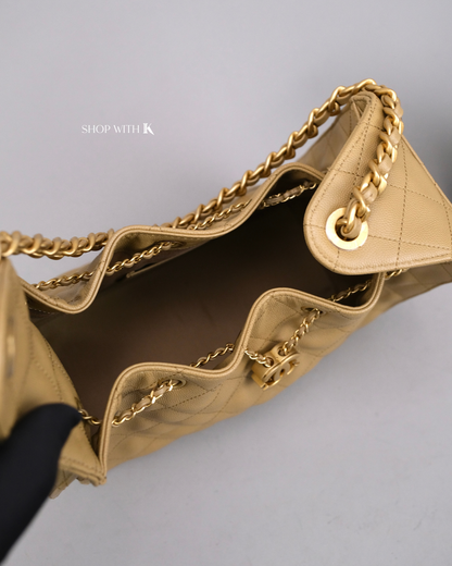 Chanel 25 Small Dark Beige