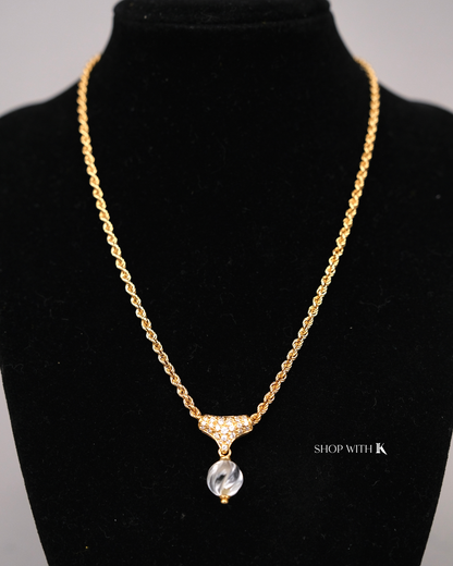 Boucheron Necklace with Quartz and Diamonds