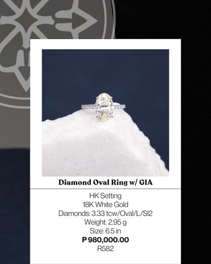 Diamond Oval Ring w/ GIA