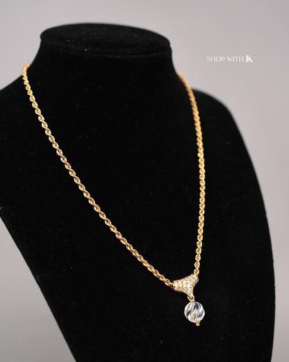 Boucheron Necklace with Quartz and Diamonds