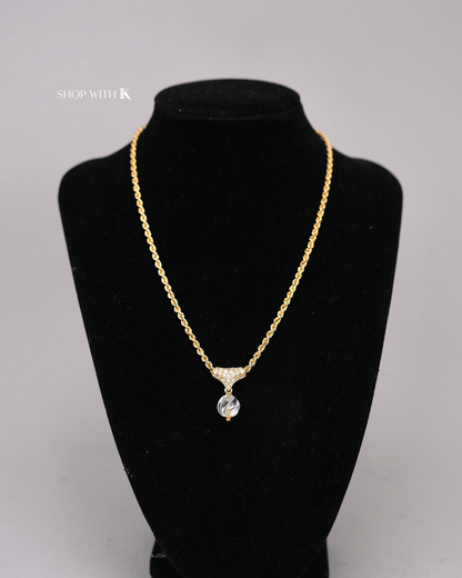 Boucheron Necklace with Quartz and Diamonds