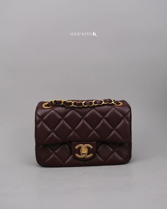 Chanel Square Flap Dark Brown GHW