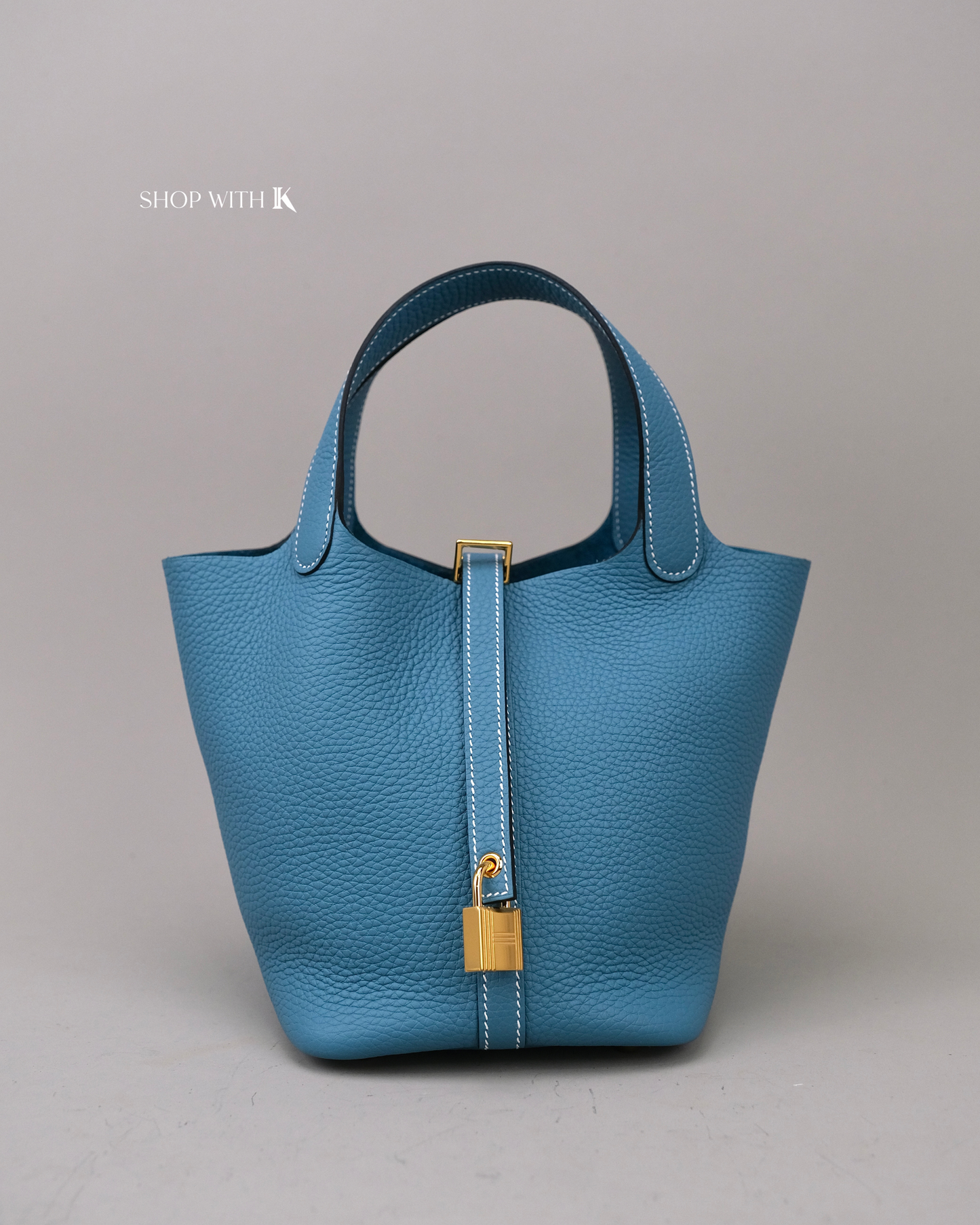 Hermes Picotin 18 Bleu Jeans GHW