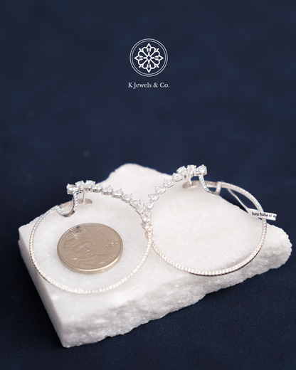 Hoop Diamond Earrings